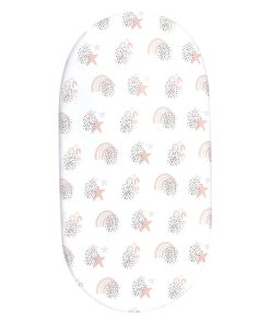 Baby oval - 80x40cm - white cover cover